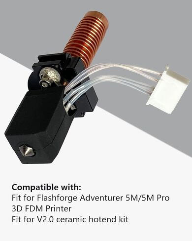 Upgrade Ceramic Hotend Kit 0.4MM Hardened Nozzle Fit for Adventurer 5M 5M Pro Flashforge Printer Accessories in Kuwait