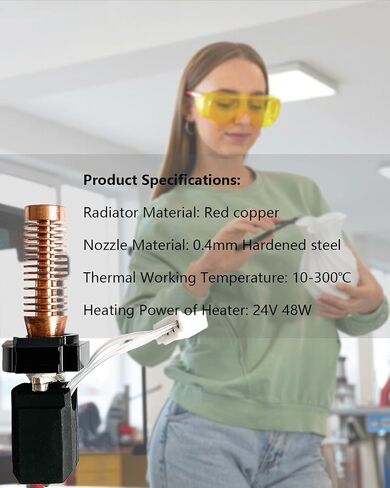 Upgrade Ceramic Hotend Kit 0.4MM Hardened Nozzle Fit for Adventurer 5M 5M Pro Flashforge Printer Accessories in Kuwait