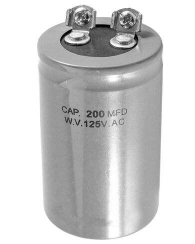 Motor Starting Capacitor Fit for 200MFD 200UF 125VAC CD60 HVAC | Replaces 200MFD 200UF 125VAC CD60 start capacitors, Provides high starting torque for reliable motor startup in Kuwait