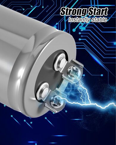 Motor Starting Capacitor Fit for 200MFD 200UF 125VAC CD60 HVAC | Replaces 200MFD 200UF 125VAC CD60 start capacitors, Provides high starting torque for reliable motor startup in Kuwait