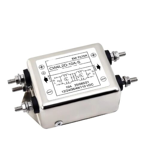 Power Supply Filter Power Purifier Anti-Interference CW4L2D-10/20/25A-S EMI Filter Two-Stage DC Solder Plate Type(CW4L2D-25A-S) in Kuwait
