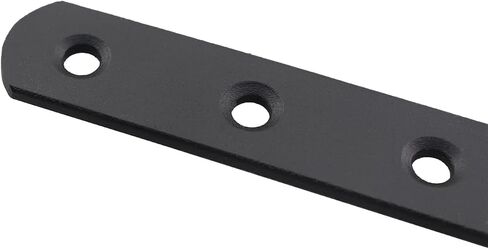 4PCS Black Stainless Steel Straight Piece Corner Code 6 Inch Heavy Duty Patch Panel Right Angle Holder Bracket Connector Furniture Repair Fixing Joints with Screws for Reinforcing Bed Frame in Kuwait
