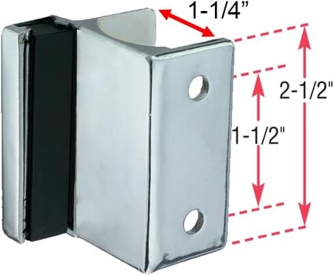 Harris Hardware TP5410 Strike & Keeper Die Cast Zamac Bracket for 1-1/4" Thick Pilasters, Chrome Plated in Kuwait