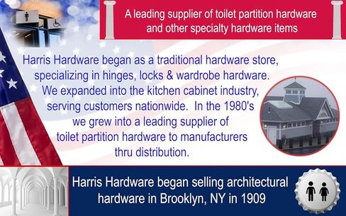 Harris Hardware TP5410 Strike & Keeper Die Cast Zamac Bracket for 1-1/4" Thick Pilasters, Chrome Plated in Kuwait