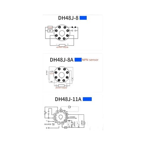 DH48J-A 1-9999 (x1 x10 x100) 30cps مرحل عداد تيار مستمر 24 فولت مع مقبس قاعدة (DH48J-8 DC24V) in Kuwait