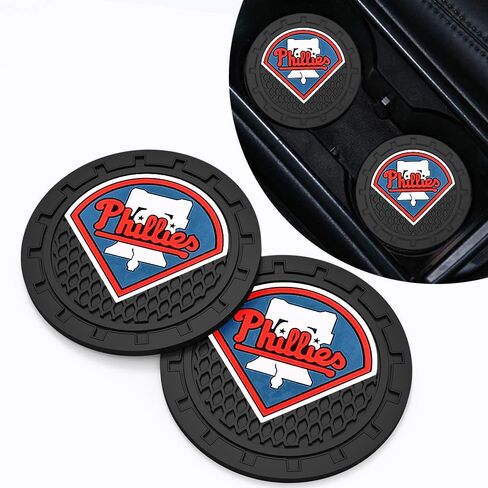 Baseball Fans Car Cup Holder Coasters for Huston Astros Fans, 2 Pack Astros Silicone Non-Slip Cup Mats, 2.75" Car Cup Holder Inserts for Auto Interior in Kuwait