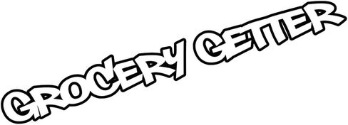 JDM Funny Grocery Getter Daily 8" Vinyl Sticker Car Decal (8" White) in Kuwait