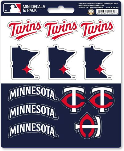 FANMATS 39332 Minnesota Twins Mini Decal 12-pk in Kuwait