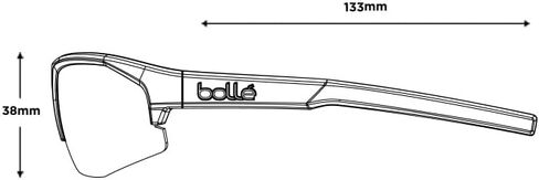 نظارة شمسية Bollé BS004002 Bolt 2.0 S بيضاوية، تيتانيوم غير لامع - فولت + الأشعة فوق البنفسجية Cat 3 in Kuwait