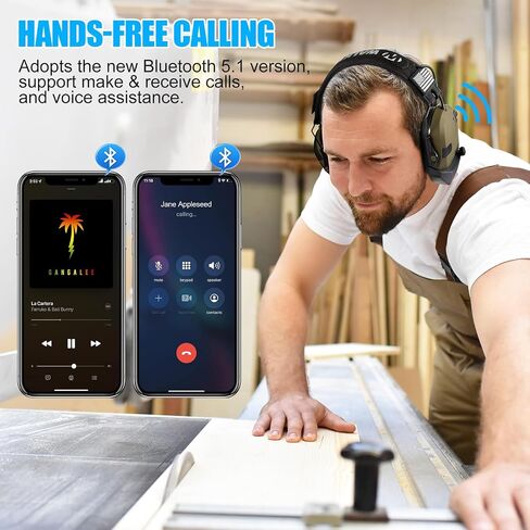 Wireless Bluetooth Adapter for Walker's Razor Earmuffs, 5.1 Bluetooth Receiver with TypeC Port, Rechargeable Bluetooth Accessories Compatible with Walker's Shooting Headphones in Kuwait