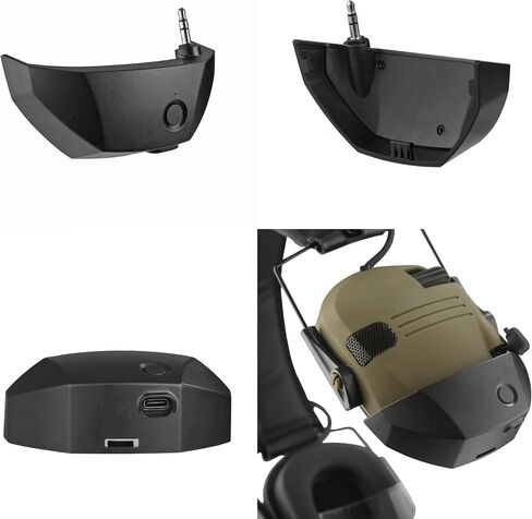 Wireless Bluetooth Adapter for Walker's Razor Earmuffs, 5.1 Bluetooth Receiver with TypeC Port, Rechargeable Bluetooth Accessories Compatible with Walker's Shooting Headphones in Kuwait