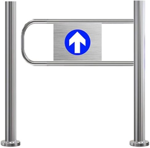 Stainless Steel Spring Loaded Safety Gate - Supermarket Entrance Swing Gate Push-to-Open Exit Device for Aisles 80cm/32in - Ideal for Factories and Retail Spaces in Kuwait