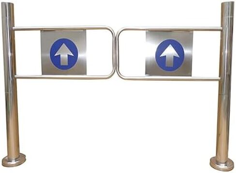 Automatic Stainless Steel Rebound Swing Exit Door - One-Way Entrance for Supermarkets, Libraries, Factories & Warehouses (Silver, 60x97 cm) - Durable, Secure, Easy Access in Kuwait