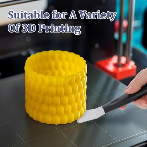 Professional 3D Print Printing Scraper Spatula Set, Metal Scraper Upgraded Polished Metal 3DPrinter Spatula with Comfortable Grip for Resin Removal Model Stripping(1 Straight Head&1 Elbow Head) in Kuwait