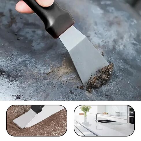 Professional 3D Print Printing Scraper Spatula Set, Metal Scraper Upgraded Polished Metal 3DPrinter Spatula with Comfortable Grip for Resin Removal Model Stripping(1 Straight Head&1 Elbow Head) in Kuwait
