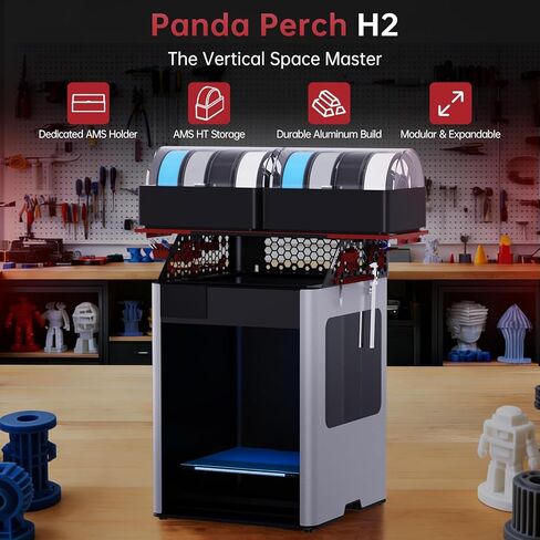 BIQU Panda Perch H2 AMS حامل حامل + Panda Perch HT لطابعة AMS/AMS 2 Pro/HT للتخزين Bambu-Lab H2D H2S H2C ثلاثية الأبعاد in Kuwait