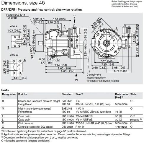 Axial Variable Piston Pump A10VSO45DFR1/31R-PPA12N00 Hydraulic in Kuwait