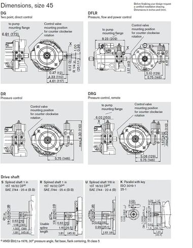 Hydraulic Piston Pump AL A10VO45DR/52R-VSC62N00 Axial Variable Displacement R910984501 in Kuwait