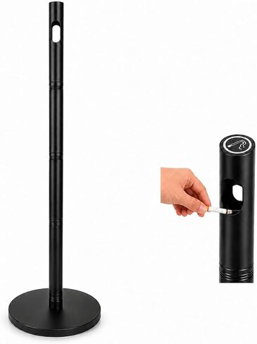 47'' Heavy Duty Metal Outdoor Ashtray, Stable Weighted Base Standing Cigarette Butt Disposal for Patio, Deck, Home & Commercial Use in Kuwait