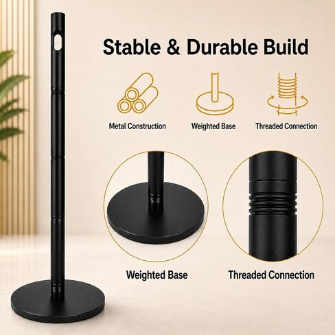 47'' Heavy Duty Metal Outdoor Ashtray, Stable Weighted Base Standing Cigarette Butt Disposal for Patio, Deck, Home & Commercial Use in Kuwait