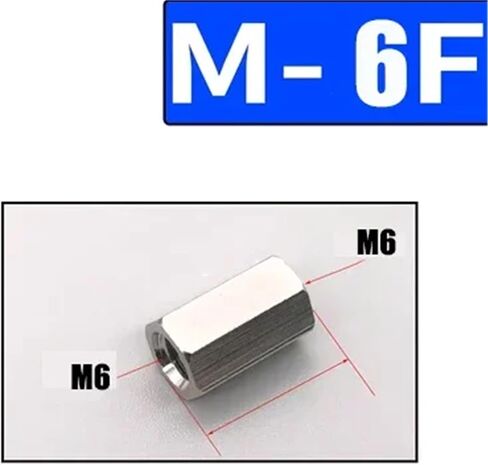 5PCS M3 M4 M5 M6 M8 Female To Male Thread Socket Air Pneumatic Pipe Fitting Connector Coupling(M-6F) Plumbing Fittings in Kuwait