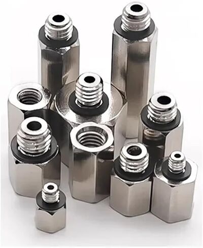 5PCS M3 M4 M5 M6 M8 Female To Male Thread Socket Air Pneumatic Pipe Fitting Connector Coupling(M-6F) Plumbing Fittings in Kuwait