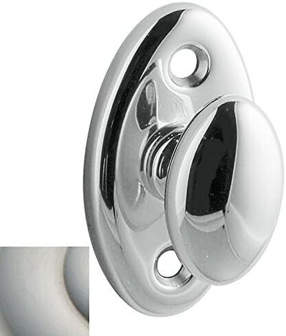 Baldwin 6751 Interior and Entrance Thumb Turn Lock with Backplate for 2-1/4" Doo, Lifetime Polished Nickel in Kuwait