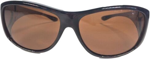SolarShield Fits Over Sunglasses Dark Tortoise with Amber Lenses Polarized with Side View Size Large in Kuwait