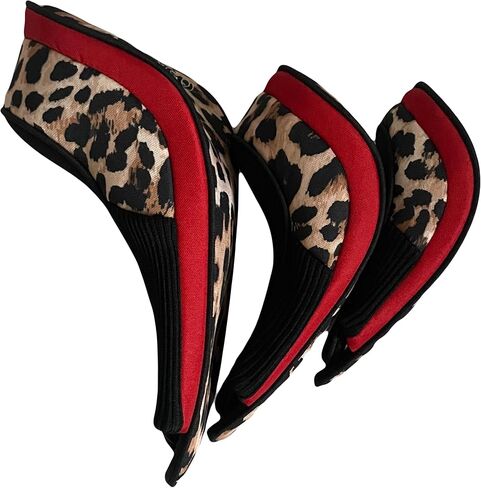 Birdie Babe Red Leopard Golf Head Covers, Set of 3 in Kuwait