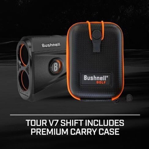 جهاز تحديد المدى بالليزر من Bushnell Golf Tour V7 Shift مع تقنية Tour Trusted Slope، وشاشة عرض مزدوجة الألوان مع حزمة Wearable4U in Kuwait