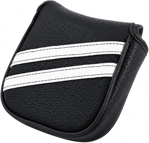 Mallet Putter Cover, Premium Pebbled Vegan Leather Head Cover with Strong Magnetic Closure, Precision Stitched Golf Club Protector, Fits Most Mallet Putters in Kuwait