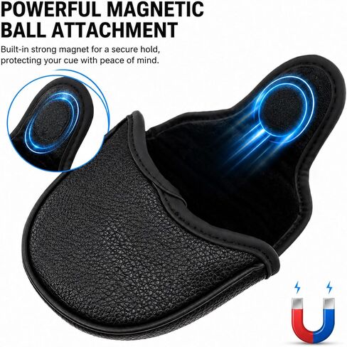 Mallet Putter Cover, Premium Pebbled Vegan Leather Head Cover with Strong Magnetic Closure, Precision Stitched Golf Club Protector, Fits Most Mallet Putters in Kuwait