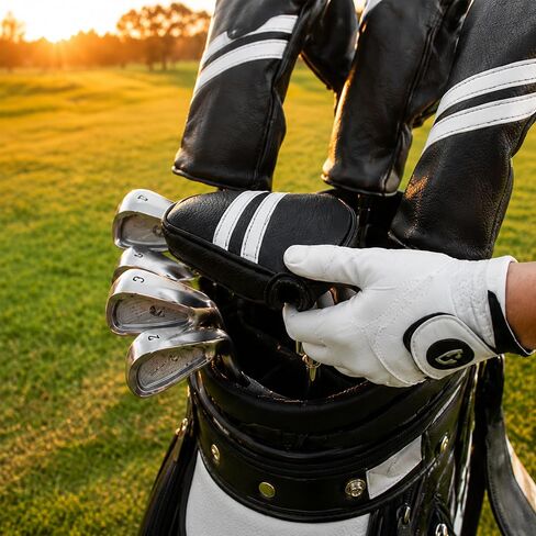 Mallet Putter Cover, Premium Pebbled Vegan Leather Head Cover with Strong Magnetic Closure, Precision Stitched Golf Club Protector, Fits Most Mallet Putters in Kuwait