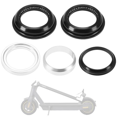 5 Pcs Scooter Steering Bearing Kit Front Fork Tube Bowl Upper Lower Shaft Bearings Heavy Duty Metal Replacement Parts Compatible with Max G30 G30P G30LP in Kuwait