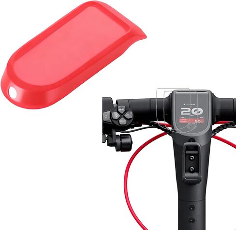 for Segway MAX G3 Electric Scooter Screen Protector (2pcs),Full Body Waterproof Silicone Shockproof Back Cover Protective Case, Compatible with Segway Ninebot MAX G3 Display Screen - Red in Kuwait
