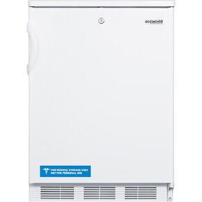 ACCUCOLD FF7LW ثلاجة قائمة بذاتها مدرجة تجاريًا للاستخدام العام للأغراض العامة مع قفل أمامي، وإزالة تلقائية للصقيع، وباب مغلف من الفولاذ المقاوم للصدأ، ومقبض شريط المنشفة وجزء خارجي أبيض in Kuwait