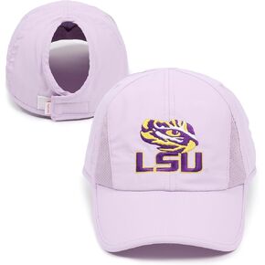 قبعة Ponyflo النسائية الجماعية على شكل ذيل حصان، قبعة بيسبول NCAA LSU Louisiana State University Tigers للنساء in Kuwait