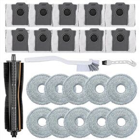 (23 قطعة) مجموعة استبدال فرشاة TriCut لـ Dreame X40 Ultra، X30 Ultra، L10s Pro Ultra Heat /L10s Ultra Gen 2، L40 Ultra، Mova E30 Ultra مكنسة كهربائية، فرشاة رئيسية، وسادات ممسحة، أكياس غبار in Kuwait