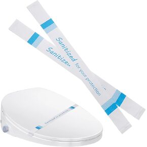 Toilet Seat Bands,Printed Toilet Seat Strips,Deepuse In Hospitals, Hotels & Motels16.5" Long x 1.37" Wide Box of 500 (Blue) in Saudi Arabia