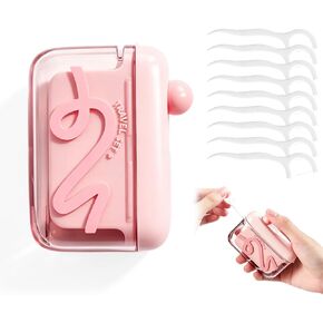 Automatic Pop-up Portable Floss Dispenser with 50 Pcs Dental Floss, Refillable for Home, Restaurant, and On-the-Go Oral Care (Pink) in Kuwait