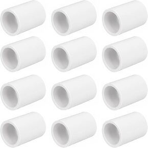 12 حزمة 3/4 بوصة PVC أنبوب توصيل محول وصلة تركيب الأنابيب (مقبس × مقبس)، بناء الأثاث الصف SCH40 3/4 بوصة PVC الأنابيب زلة موصلات المقبس للاستخدام المنزلي أو الصناعي، أبيض in Kuwait