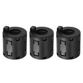 uxcell 3 Pcs Ferrite Filter Ring Core RFI EMI Noise Suppression Cable Clip ID 16mm 0.63Inch Buckle-Type Cylindrical for Electronic Devices, Industry, Black in Kuwait