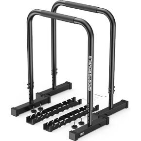 SPORTSROYALS DP2 Dip Station, 600LBS Heavy Duty Dip Bar, Height & Width Adjustable Dip Bar Station, Parallel Bars with Dual-Sided Connectors, Calisthenics Equipment for Full Body Strength Training in Saudi Arabia