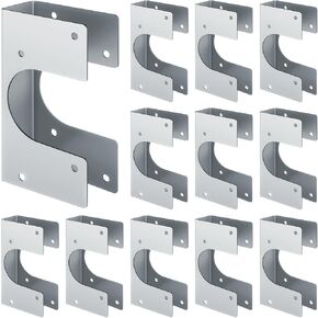 MUZIK 4 Pcs Stud Shoes for 2X Studs, 16-Gauge Heavy Duty, Fits 2-3/8" Pipe | Galvanized steel, rust resistant, IBC/IRC code compliant, structural reinforcement, pipe & wire protection, fast installation in Saudi Arabia