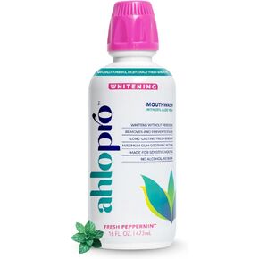 Whitening Mouthwash – Alcohol-Free Oral Rinse with Aloe Vera, Gentle for Sensitive Mouths, Fresh Mint Flavor, Long-Lasting Breath Freshness, No Burn (16.9 Fl Oz (Pack of 1)) in Saudi Arabia