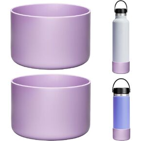 2Pack Silicone Boot Covers | Compatible with Hydro Flask Wide Mouth 20/24oz,Standard Mouth18/ 21/24oz,24oz Travel&2-20oz Water Bottles| 2.75-2.85" Base| Anti-Scratch & Noise Reduction in Saudi Arabia
