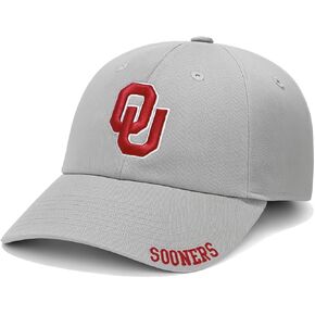 Officially Licensed Oklahoma University Hat Classic Adjustable Gray Relaxed Fit Embroidered Primary Team Logo Baseball Sports Cap in Kuwait