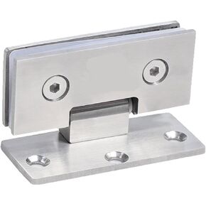 Small Stainless Steel Bathroom Folder Shower Door Hinge 90 Degree Single Side 6-10mm Glass 1Pcs in Kuwait