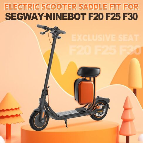 Scooter Seat with 10L Large Storage Bag & Cup Holder, Compatible with Ninebot F20 F25 F30 F40, Enhanced Comfort & Convenience for Adults in Kuwait