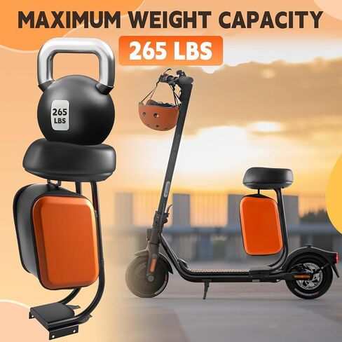 Scooter Seat with 10L Large Storage Bag & Cup Holder, Compatible with Ninebot F20 F25 F30 F40, Enhanced Comfort & Convenience for Adults in Kuwait